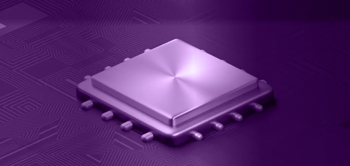 Purple processor banner
